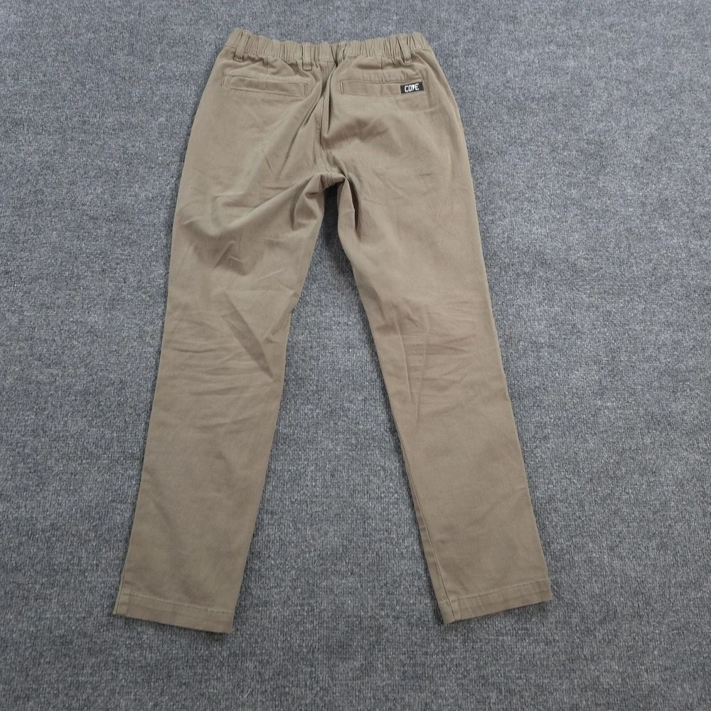 Cove USA Pants Mens 28x29 Beige Stretch Chino Elastic Waist Casual Wear Surf